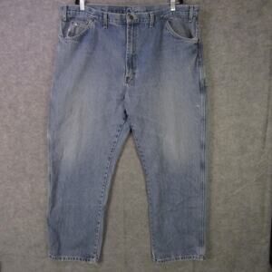 Dickies Jeans Mens 44x30 Relaxed Fit Carpenter Denim Workwear Stonewash 1993SNB